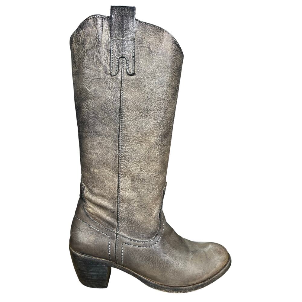 Vintage Felmini Brown Distressed Riding Boot Size 39 US 8.5